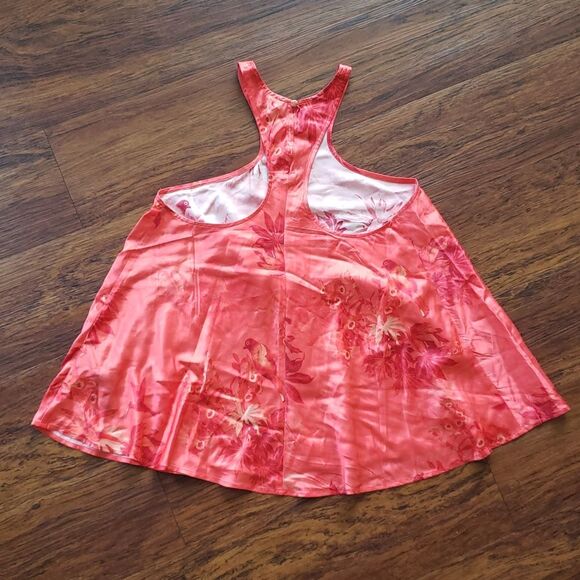 NWOT AllSaints Verna Nila Coral Floral Silky Halter Sleeveless Blouse Size 4 - Picture 5 of 6
